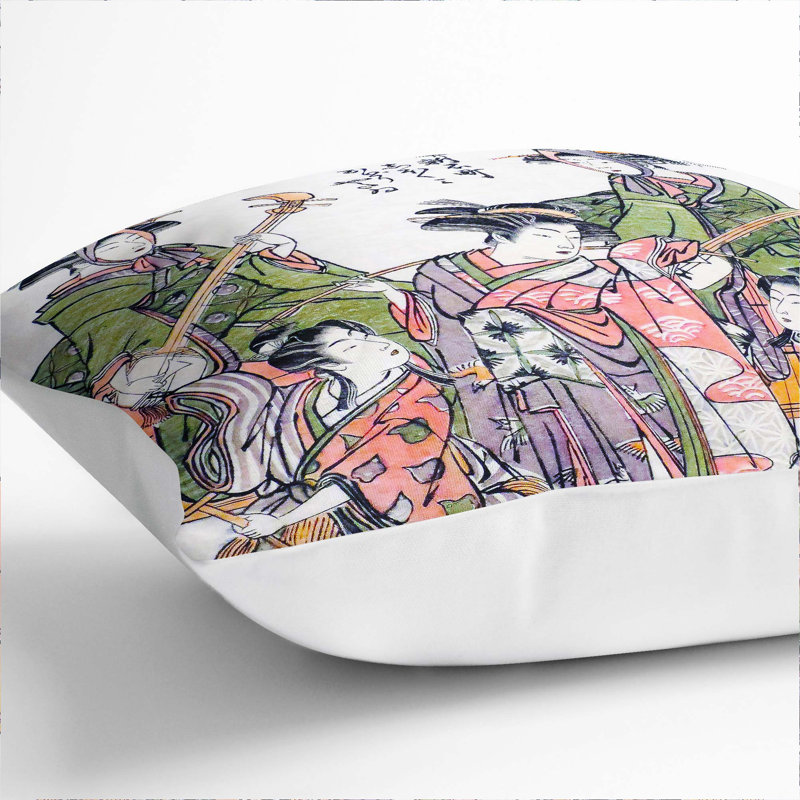 Square Cushion, 40cm H x 40cm W x 15cm D, White