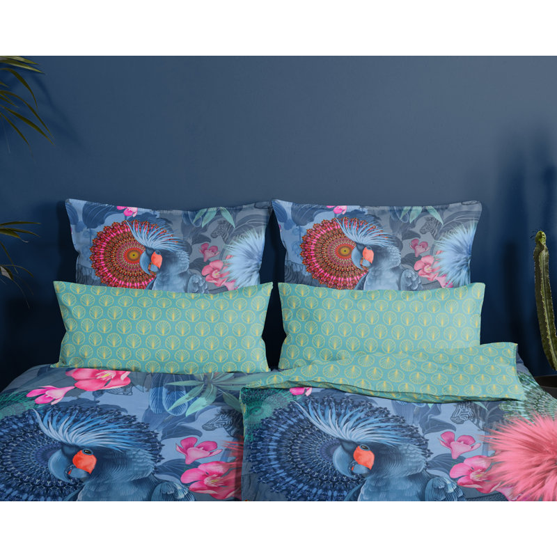 Dbo 200x200+2-80x80 Hip Katoen-satijn No.7128 Multi, 155cm x 220cm Duvet Cover + 1 pillowcases 80 x 80