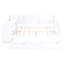 Lit de jour double en bois avec 3 tiroirs, ports USB et bureau, blanc
