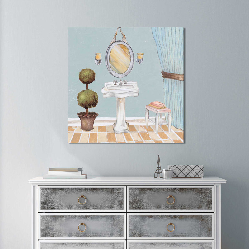 «Pastel Bath II», impression, H 18 po x l 18 po x P 1 po, Toile tendue