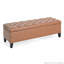Banc de rangement rembourré capitonné