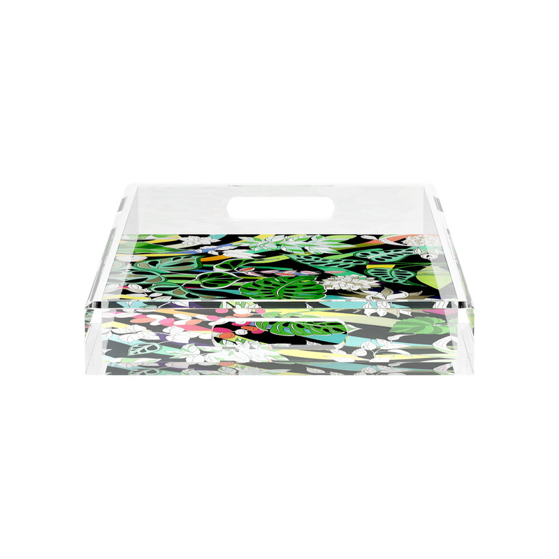 Plateau décoratif Sabi Jungle, L 17 po x l 10,5 po x H 2 po