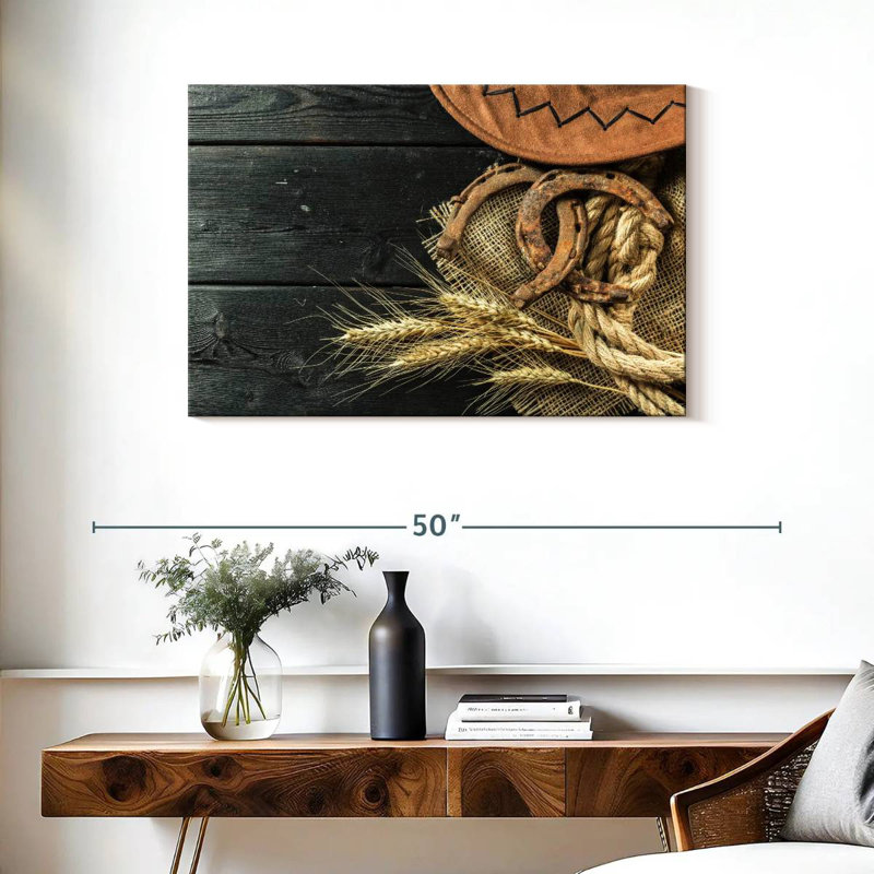 Lelar Cowboy Hat And Horseshoe, 24" H x 36" W