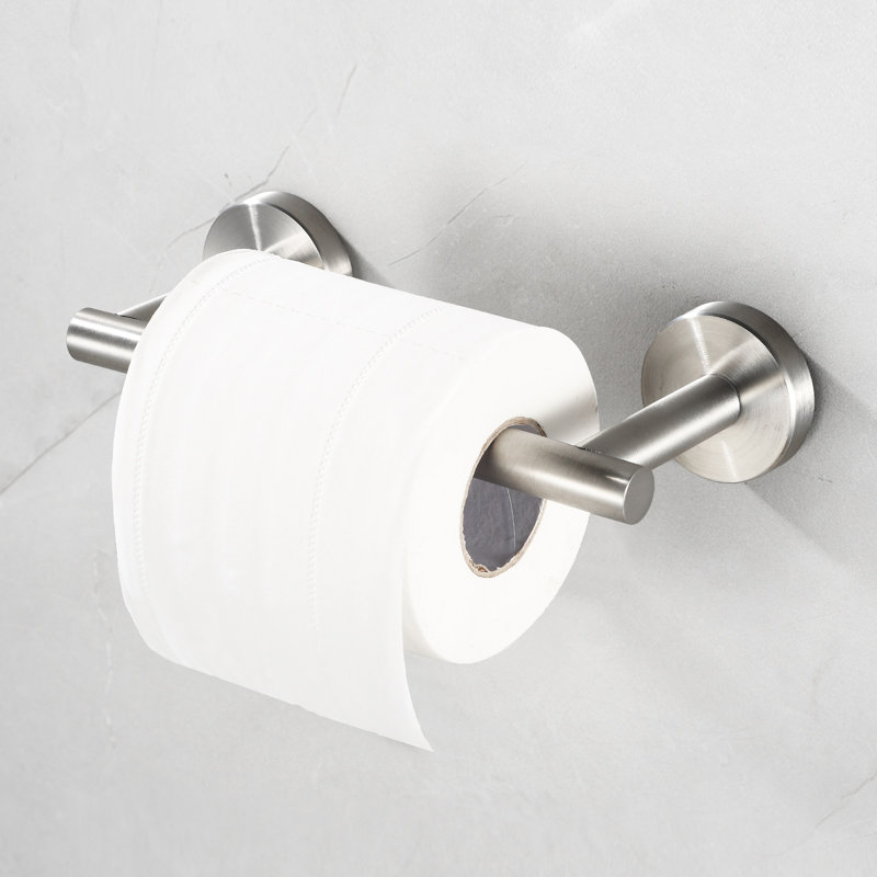 Wall-Mount Single Single Post Toilet Paper Holder, Brushed Nickel
