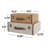 Delor Wooden Vintage Studded Woven Storage Decorative Multi Colored Trunk with Bronze Latch and Handle Set