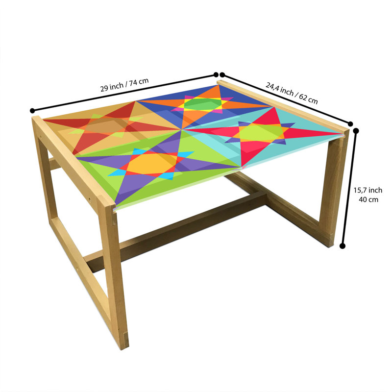 Jalilah Four Leg Coffee Table, 62cm H x 74cm W x 40cm D