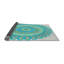 Fabriqué à la machine à partir de laine et de polyester gris/vert Tapis décoratif-551702843