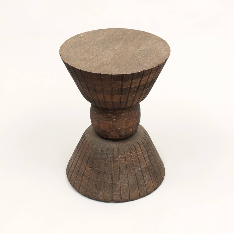 Solid Wood End Table | Handcrafted Artisanal Decorative End Table | 16x16x22"