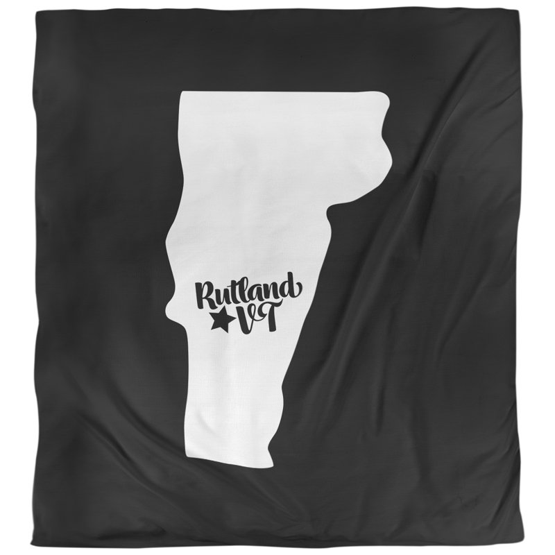 Housse de couette réversible simple rutland vermont, Housse de couette simple TG, Noir, Polyester brossé