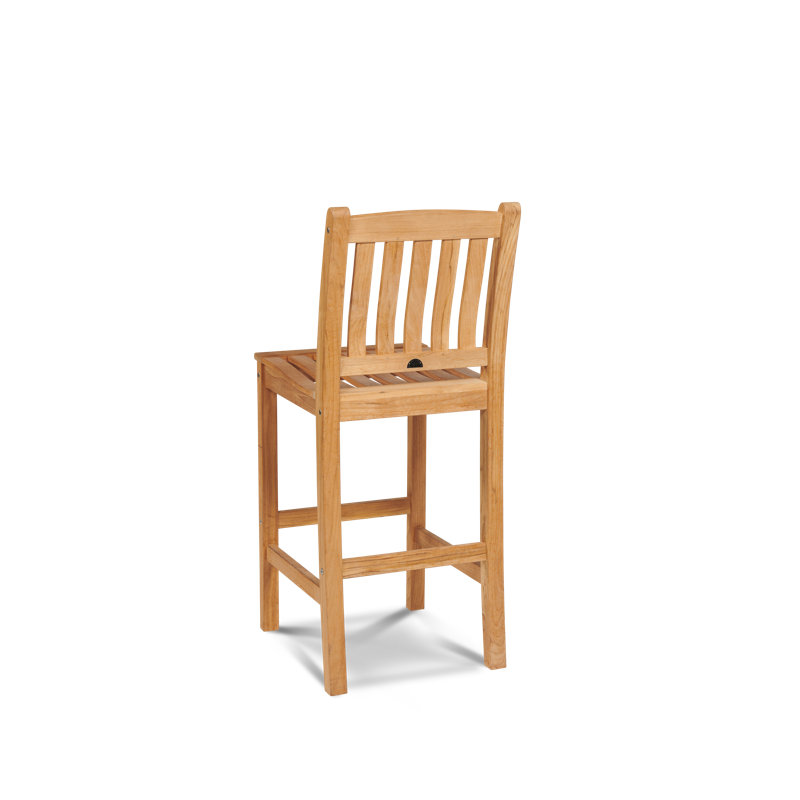 30" Teak Patio Bar Stool