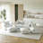 6 - Piece Upholstered Modular Beige Chenille Sectional Sofa Set – Plush Cloud Cushion Lounge Furniture, Customizable Layout for Cozy Living Rooms-1450613489