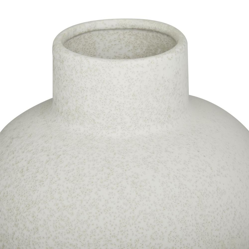 Vase de table blanc intérieur / extérieur en céramique