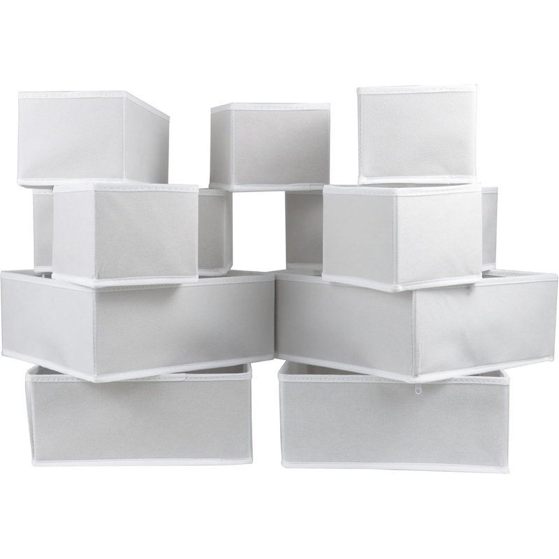 12-pack Foldable Drawer Organizers