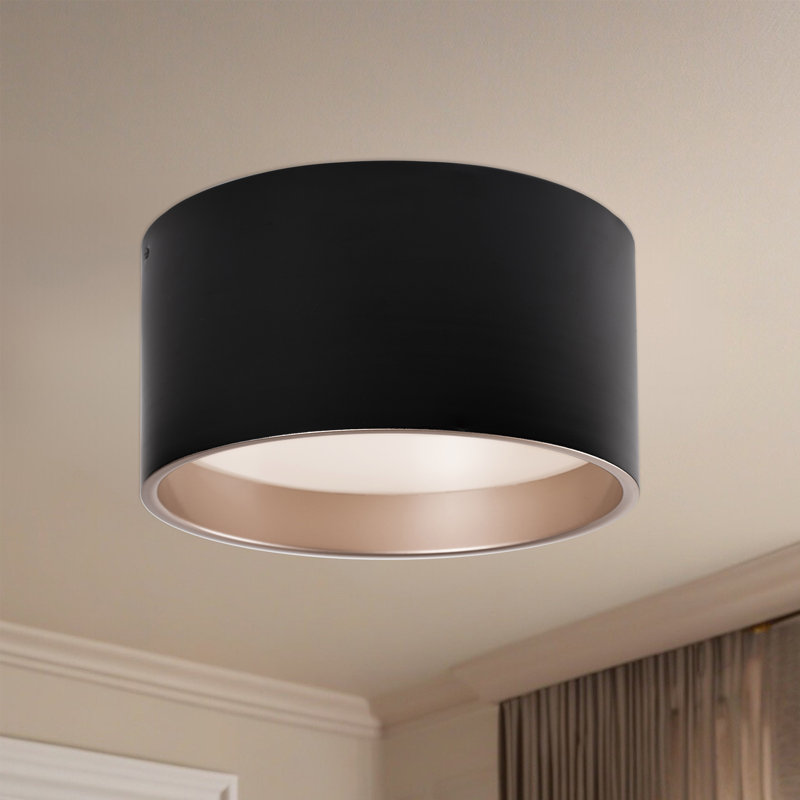 Mousinni 1 - Light LED Flush Mount, Black, Black