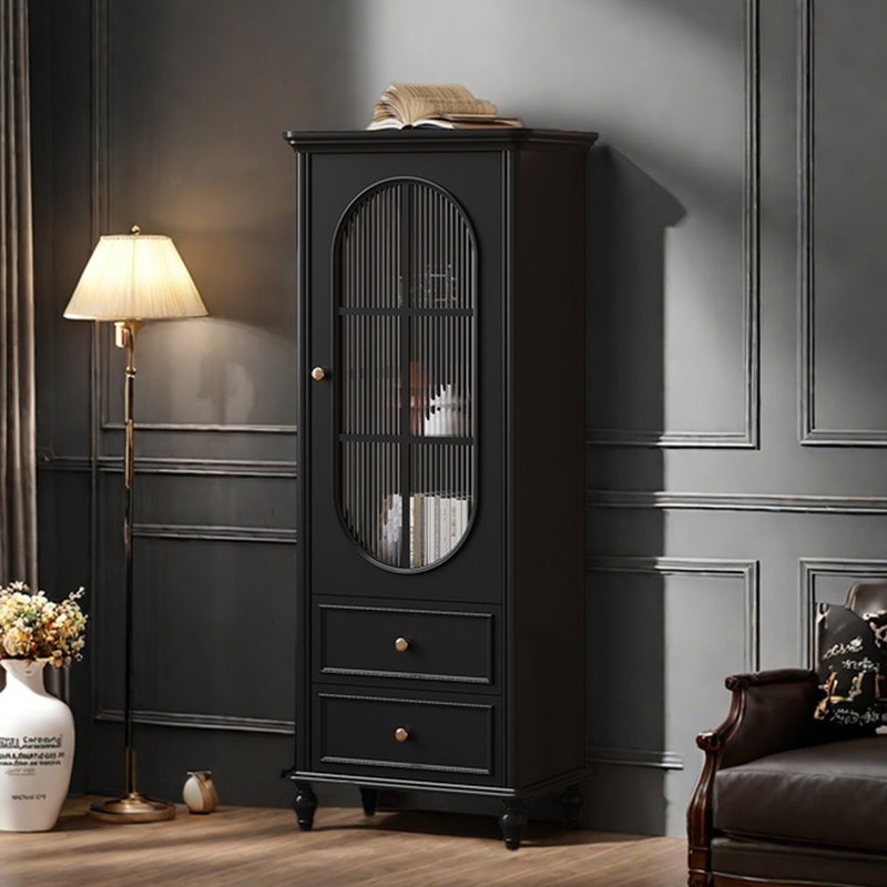 Modern multi-functional glass door sideboard