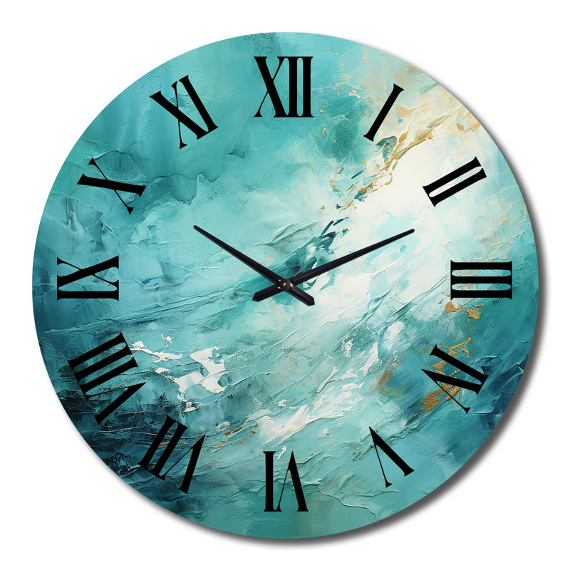 Cleetus - Horloge murale paysage abstrait, Très grand