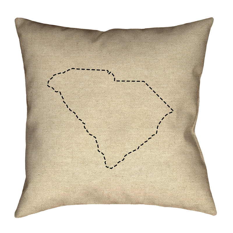 Coussin d’impression double face south caroline Katelyn Smith, 14 po x 14 po, Sergé de coton, Housse