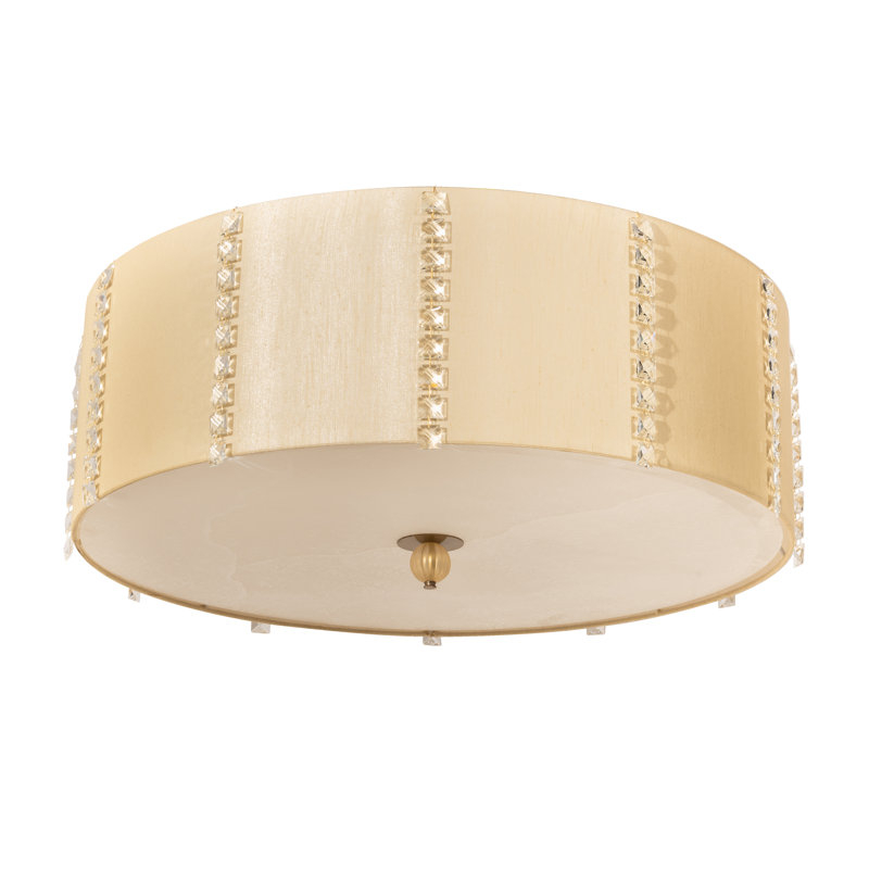 Plafonnier encastré Lujoso Idalight, Teinte laiton, H 13,25 po x l 32 po x P 32 po