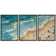 Impressionniste, scène de plage côtière impressionnante, images de vagues de rivage océan, impression encadrée sur toile, 3 pièces-125088379-125088380