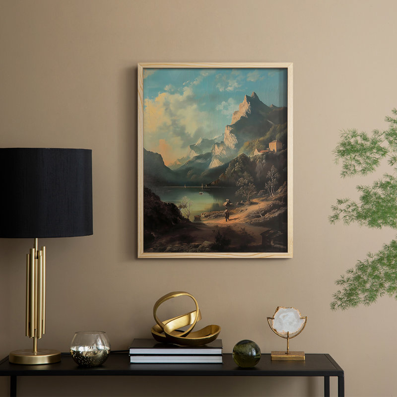 LANDSCAPES Series CD, reproduction encadrée - bois massif, Natural, H 11 po x l 9 po