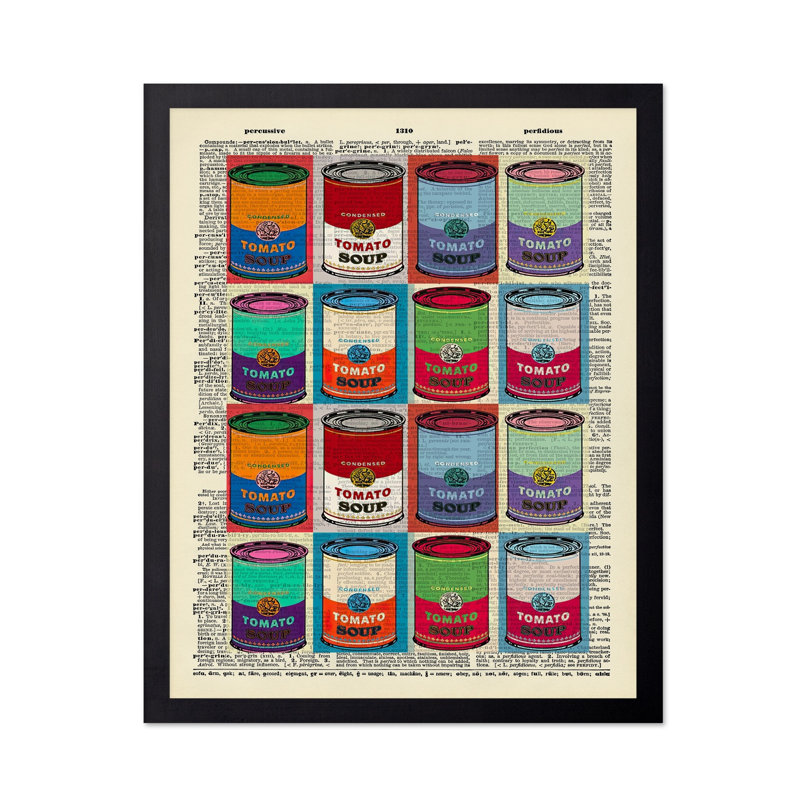Pot de soupe Campbell's, Black Framed, Poster, 08"H x 10"W
