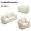 Canapé Chesterfield de style Mid-Century moderne avec garniture cloutée, capitonnage à boutons et accoudoirs roulés - Comprend un repose-pieds-133070738