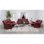 Fauteuil inclinable et oscillant rouge Elodie-2094207247