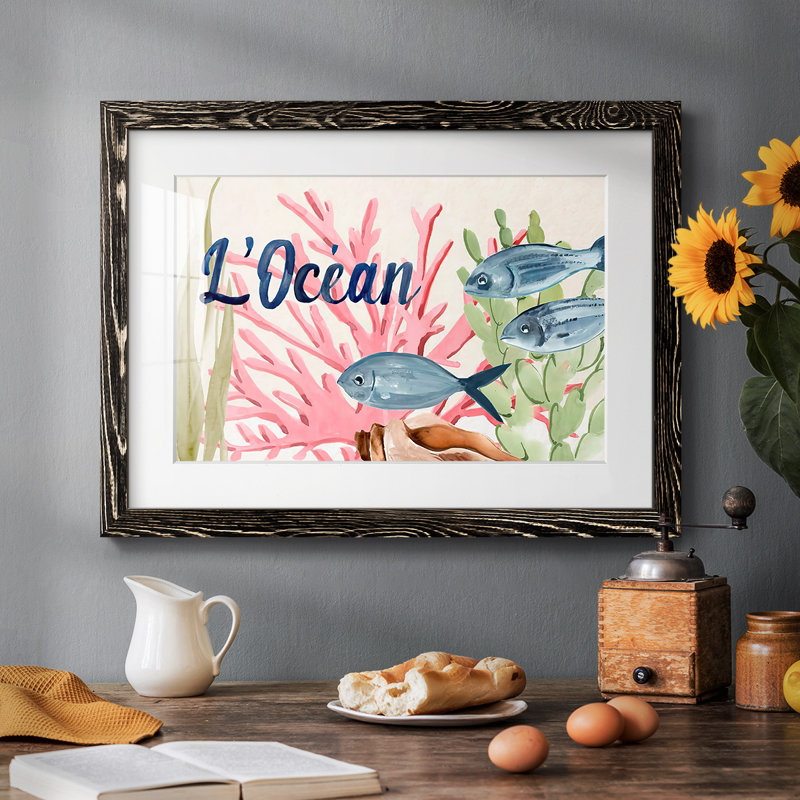 Pastel mer II, Noir, H 28 po x l 42 po x P 1,5 po