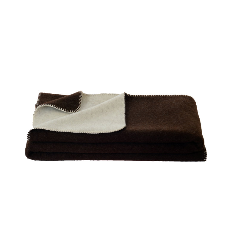 Tedford Throw Blanket, W150 x 200cmL, Brown/White