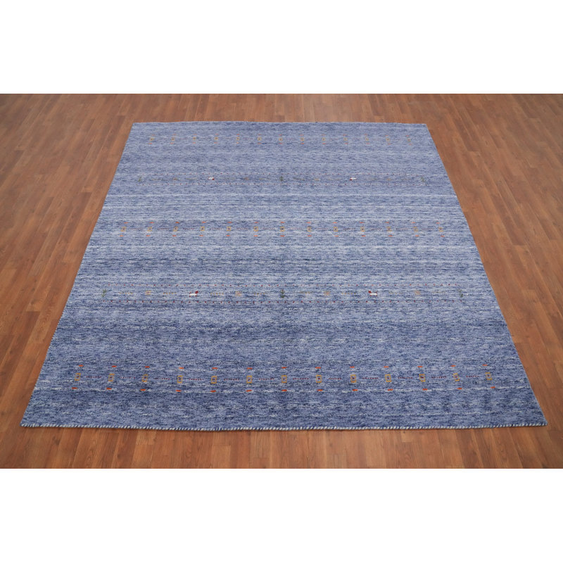 Tapis carré en laine fait à la main de style Gabbeh 8 x 8