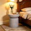 Table d'appoint 17 po en forme de champignon pour salon et chambre à coucher, gris