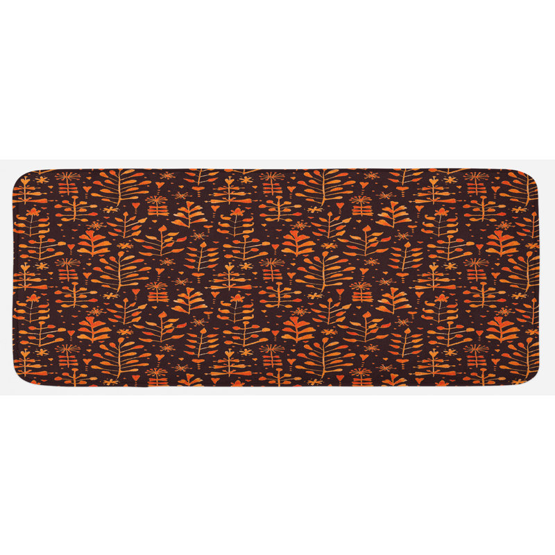 Cottage / Country Floral Synthetic Kitchen Mat