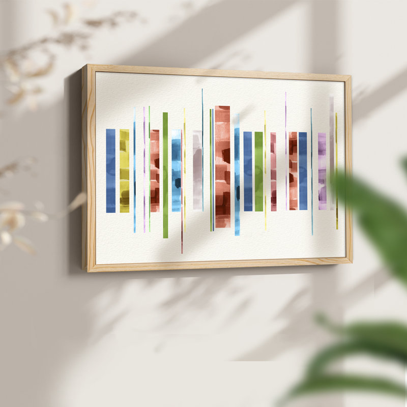 Soleil et eau - Reproduction encadrée - Restickable, H 8 po x l 10 po, Naturel