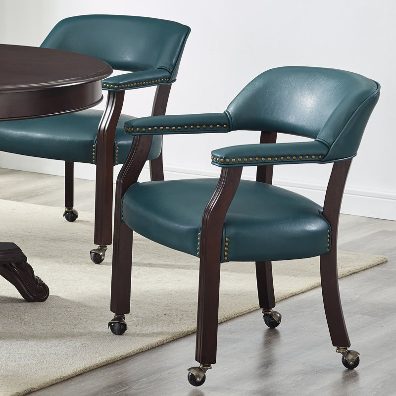 Alandria 18'' H Upholstered Dining Chair, Teal