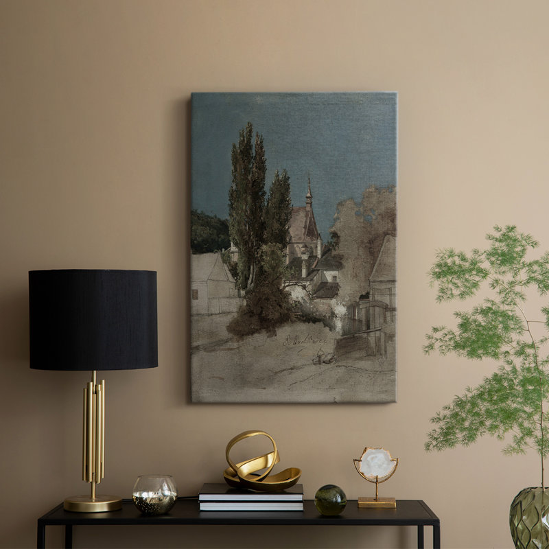 Paysage rétro CCVII - galerie Cavas, H 12 po x l 8 po