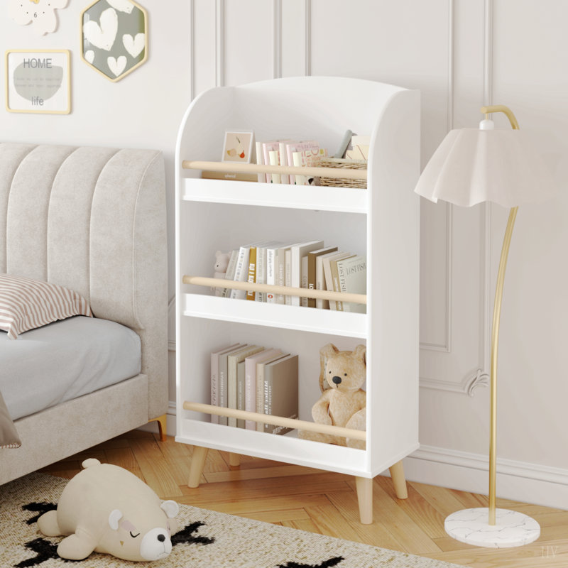 Bibliothèque, bibliothèque à 3 niveaux, organisateur de livres, armoire de rangement pour jouets