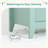  Modern 6-Drawer Mint Green Dresser With Metal Handles, Spacious Storage Cabinet With Anti-Tip Device For Bedroom, Nursery Or Living Room-822170256-822170257
