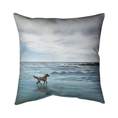 Dog on the Beach - Pets Marine – Throw Pillow Cover Only, Double-Sided Print, Insert Not Included