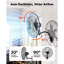 Ventilateur mural, ventilateur mural oscillant de 20 po, 3 vitesses, longue distance de circulation d'air, angle de rotation réglable, mécanique puissant pour l'industrie, commercial, garage, atelier, gymnase, noir