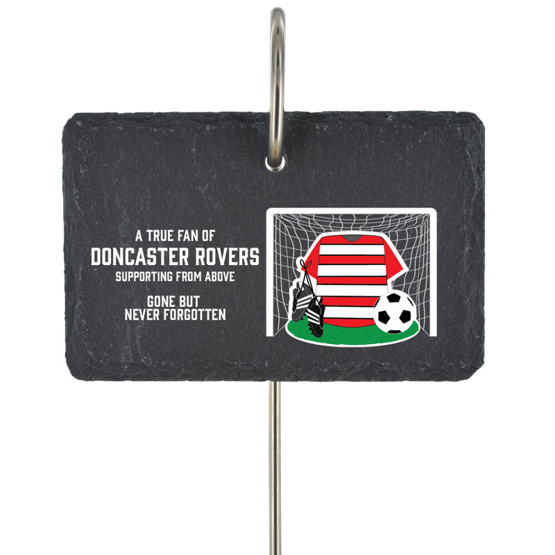 Bowin Doncaster Rovers Fan Football Slate Grave Marker Memorial Plaque