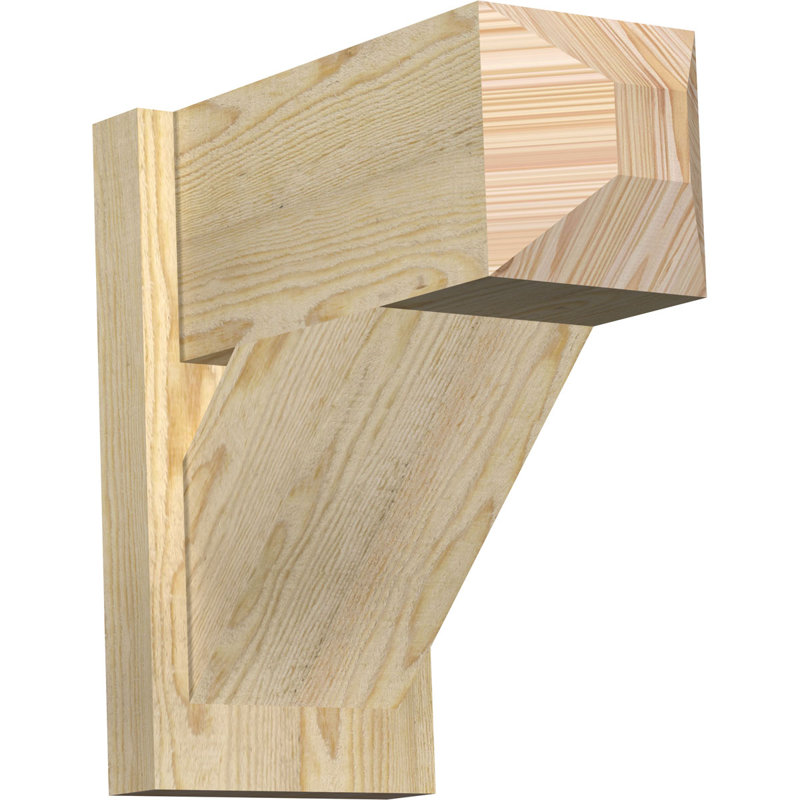Artisan traditionnel en bois rustique, Sapin Douglas de 8 po (sciage brut), P 16 po x H 16 po