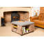 Krugerville 82cm Wide Square Striped Ottoman with Storage-453273902