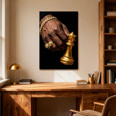 Fashion Hand Holding Chess King Piece