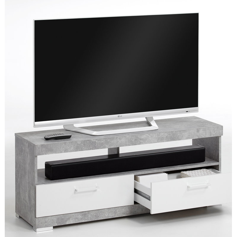 Charlton Unfinished TV Stand for TVs up to 50", Grey/White