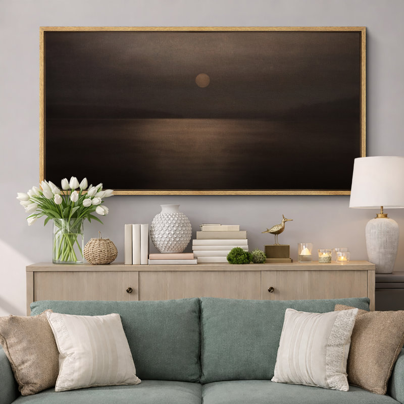 Impression sur toile Shine, H 30 po x l 60 po, Impression encadrée flottante sans passe-partout, Natural
