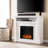 Highgate Faux Cararra Marble Electric Media Fireplace
