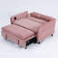 Lit rayé rose de 64,29 pouces pour la chambre à coucher et le salon, différents cas de figure réglables, main courante avec espace de rangement, accoudoirs, double fonctionnalité-1172336344-1172336349