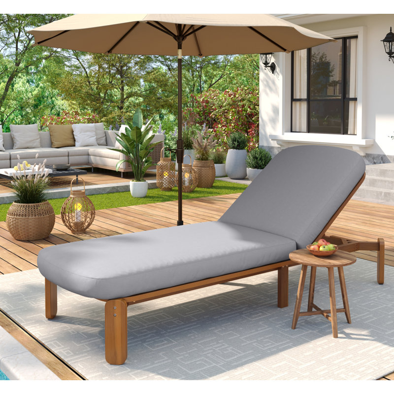 Chaise longue d'extérieur réglable pour chaise longue d'extérieur inclinable avec dossier réglable pour la terrasse, la piscine ou la plage