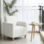 Chaise avec accoudoirs en tissu White Boucle