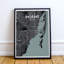 « miami city map », reproduction d’impression sur affiche en minuit-31736434